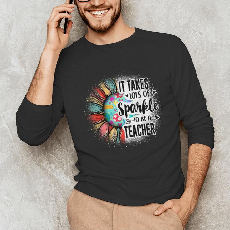 It Take Lots Of Sparkle To Be A Teacher With Sunflower Unisex Long Sleeve T-Shirt, funny gift It Take Lots Of Sparkle To Be A Teacher With Sunflower Unisex Long Sleeve T-Shirt, funny gift