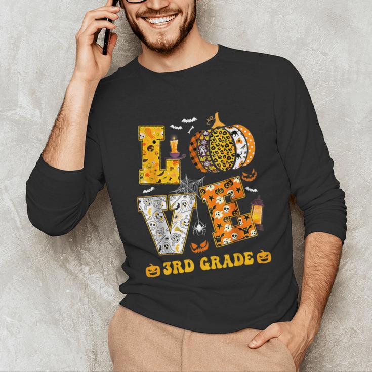 LOVE 3rd Grade Pumpkin Teacher Student Halloween Costume Unisex Long Sleeve T-Shirt, funny gift LOVE 3rd Grade Pumpkin Teacher Student Halloween Costume Unisex Long Sleeve T-Shirt, funny gift