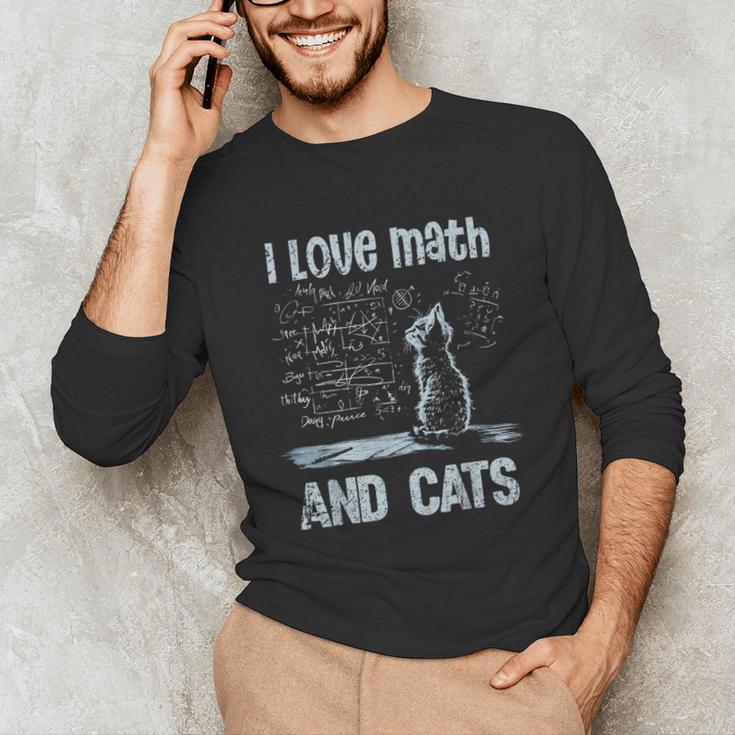 I Love Math And Cats Cat Lover Science Teacher Student Unisex Long Sleeve T-Shirt, funny gift I Love Math And Cats Cat Lover Science Teacher Student Unisex Long Sleeve T-Shirt, funny gift