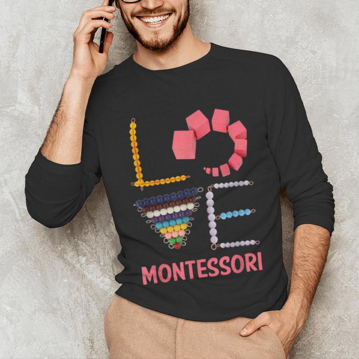Love Montessori Education Math Teacher Unisex Long Sleeve T-Shirt, funny gift