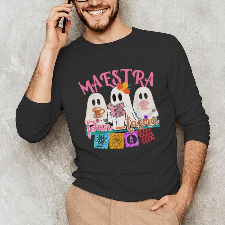 Maestra Pantasmas Conchas Teacher Mexican Halloween Unisex Long Sleeve T-Shirt, funny gift Maestra Pantasmas Conchas Teacher Mexican Halloween Unisex Long Sleeve T-Shirt, funny gift