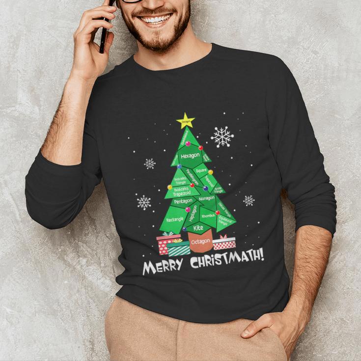 Math Teacher Polygon Christmas Tree Geometry Merry Christmas Unisex Long Sleeve T-Shirt, funny gift