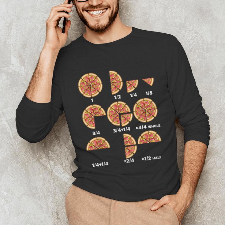 Maths Day Costume Idea Kids Teachers Pizza Slice Fraction Unisex Long Sleeve T-Shirt, funny gift