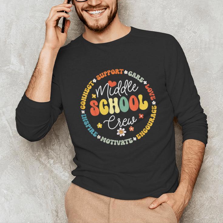 Middle School Crew Back To School For Teacher Unisex Long Sleeve T-Shirt, funny gift Middle School Crew Back To School For Teacher Unisex Long Sleeve T-Shirt, funny gift