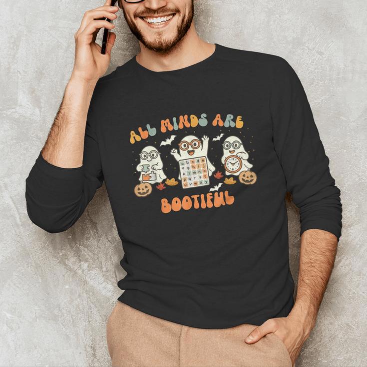 All Minds Are Bootiful Special Education Teacher Halloween Unisex Long Sleeve T-Shirt, funny gift All Minds Are Bootiful Special Education Teacher Halloween Unisex Long Sleeve T-Shirt, funny gift