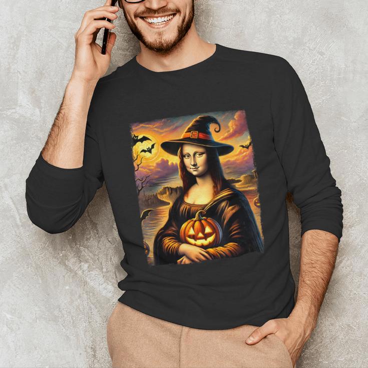 Mona Lisa Pumpkin Halloween Art Teacher Witchy Women Kids Unisex Long Sleeve T-Shirt, funny gift Mona Lisa Pumpkin Halloween Art Teacher Witchy Women Kids Unisex Long Sleeve T-Shirt, funny gift