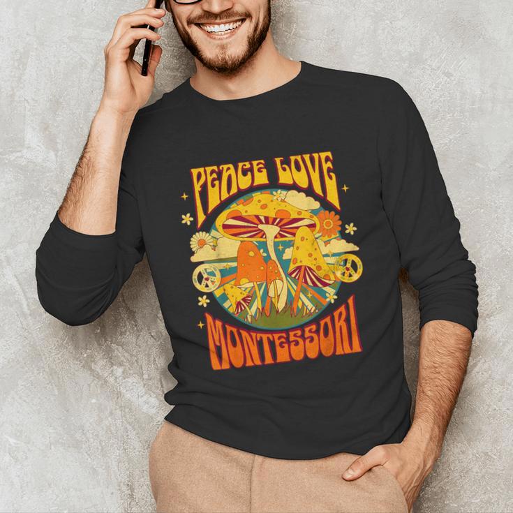 Montessori School Montessori Teacher Peace Love Montessori For Men Women Unisex Long Sleeve T-Shirt, funny gift Montessori School Montessori Teacher Peace Love Montessori For Men Women Unisex Long Sleeve T-Shirt, funny gift