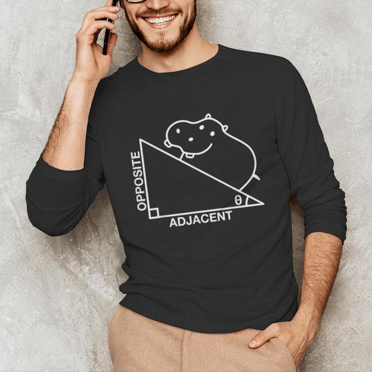 Nerdy Hippotenuse Hypotenuse Hippopotamus Math Teacher Unisex Long Sleeve T-Shirt, funny gift Nerdy Hippotenuse Hypotenuse Hippopotamus Math Teacher Unisex Long Sleeve T-Shirt, funny gift