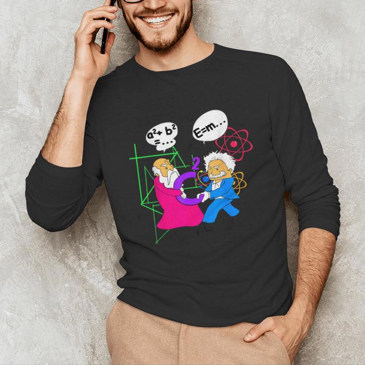 Nerdy Pythagoras Fighting Over C Squared Math Teacher Unisex Long Sleeve T-Shirt, funny gift Nerdy Pythagoras Fighting Over C Squared Math Teacher Unisex Long Sleeve T-Shirt, funny gift