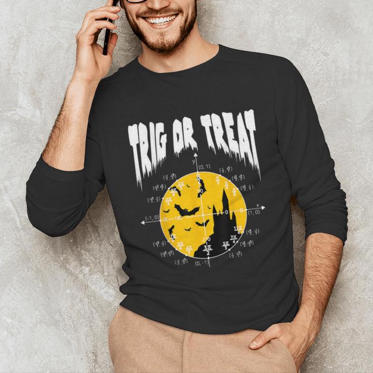 Nerdy Trig Or Treat Halloween Costume Math Teacher Unisex Long Sleeve T-Shirt, funny gift Nerdy Trig Or Treat Halloween Costume Math Teacher Unisex Long Sleeve T-Shirt, funny gift