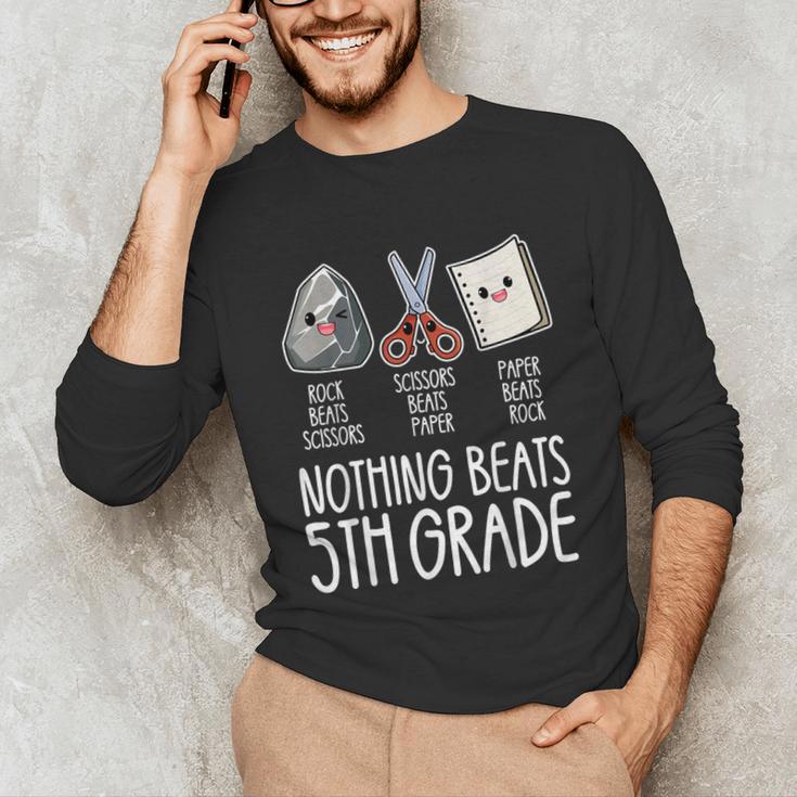 Nothing Beats 5th Grade Back To School Kids Teachers Unisex Long Sleeve T-Shirt, funny gift