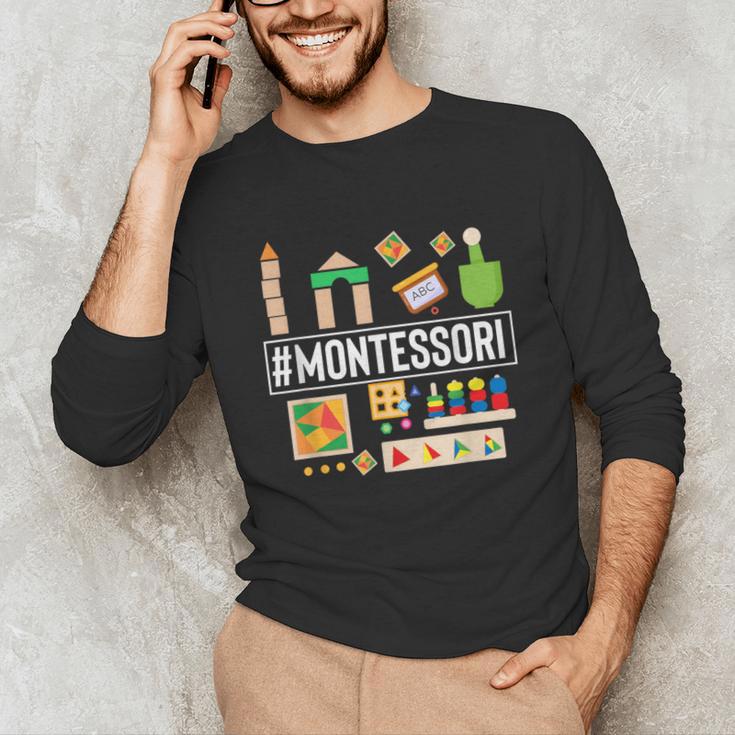Novelty Montessori Studying Learning Schooling Teacher Love For Men Women Unisex Long Sleeve T-Shirt, funny gift Novelty Montessori Studying Learning Schooling Teacher Love For Men Women Unisex Long Sleeve T-Shirt, funny gift