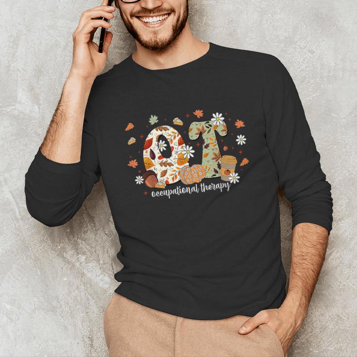 Occupational Therapy Fall Autumn Pumpkin Flower OTA Teacher Unisex Long Sleeve T-Shirt, funny gift Occupational Therapy Fall Autumn Pumpkin Flower OTA Teacher Unisex Long Sleeve T-Shirt, funny gift