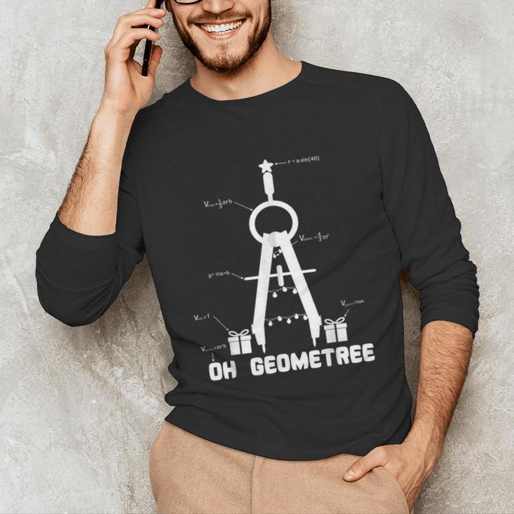 Oh Geometree Math Teacher Geometry Christmas Tree For Men Women Kids Unisex Long Sleeve T-Shirt, funny gift