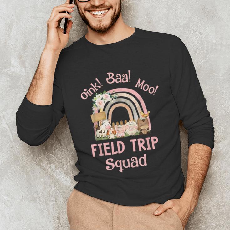 Oink Baa Moo Field Trip Squad Teacher Students Matching Unisex Long Sleeve T-Shirt, funny gift Oink Baa Moo Field Trip Squad Teacher Students Matching Unisex Long Sleeve T-Shirt, funny gift