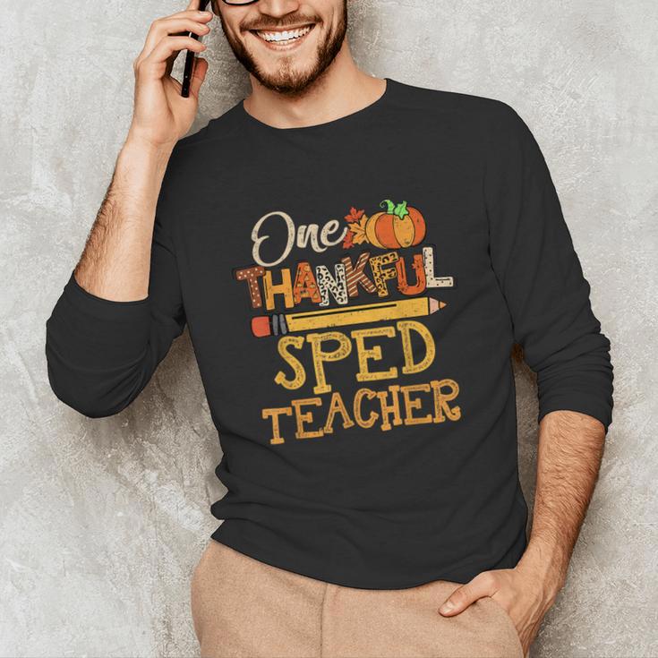 One Thankful Sped Teacher Cute Thanksgiving Women Unisex Long Sleeve T-Shirt, funny gift One Thankful Sped Teacher Cute Thanksgiving Women Unisex Long Sleeve T-Shirt, funny gift