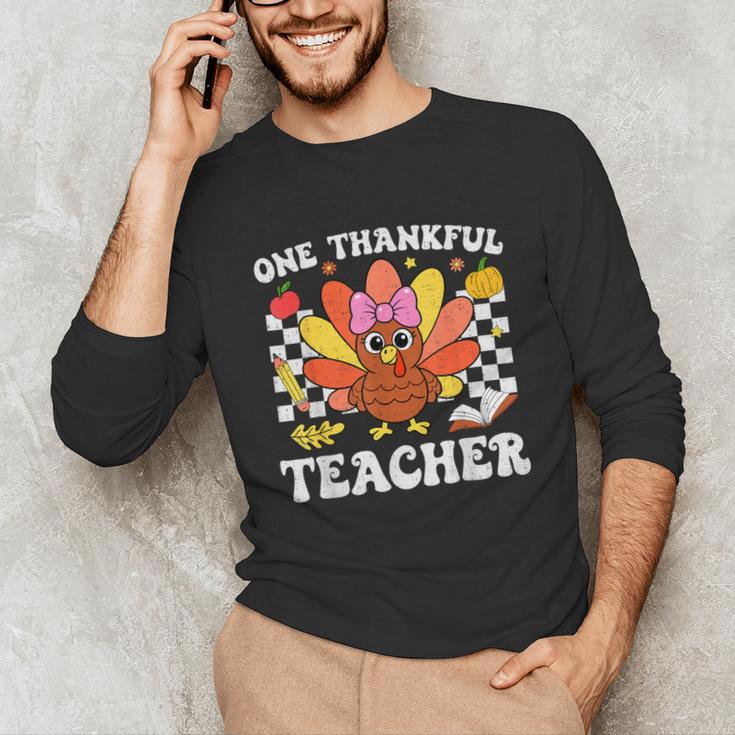 One Thankful Teacher Turkey Thanksgiving Teaching Unisex Long Sleeve T-Shirt, funny gift One Thankful Teacher Turkey Thanksgiving Teaching Unisex Long Sleeve T-Shirt, funny gift