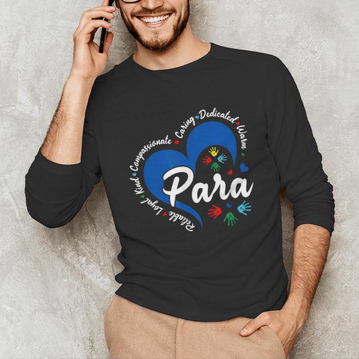 Para Heart Teacher Paraprofessional School Appreciation Unisex Long Sleeve T-Shirt, funny gift Para Heart Teacher Paraprofessional School Appreciation Unisex Long Sleeve T-Shirt, funny gift