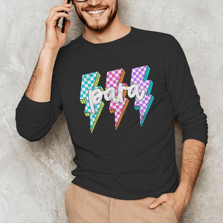 Para Squad Paraprofessional Teacher Lightning Bolt Unisex Long Sleeve T-Shirt, funny gift Para Squad Paraprofessional Teacher Lightning Bolt Unisex Long Sleeve T-Shirt, funny gift