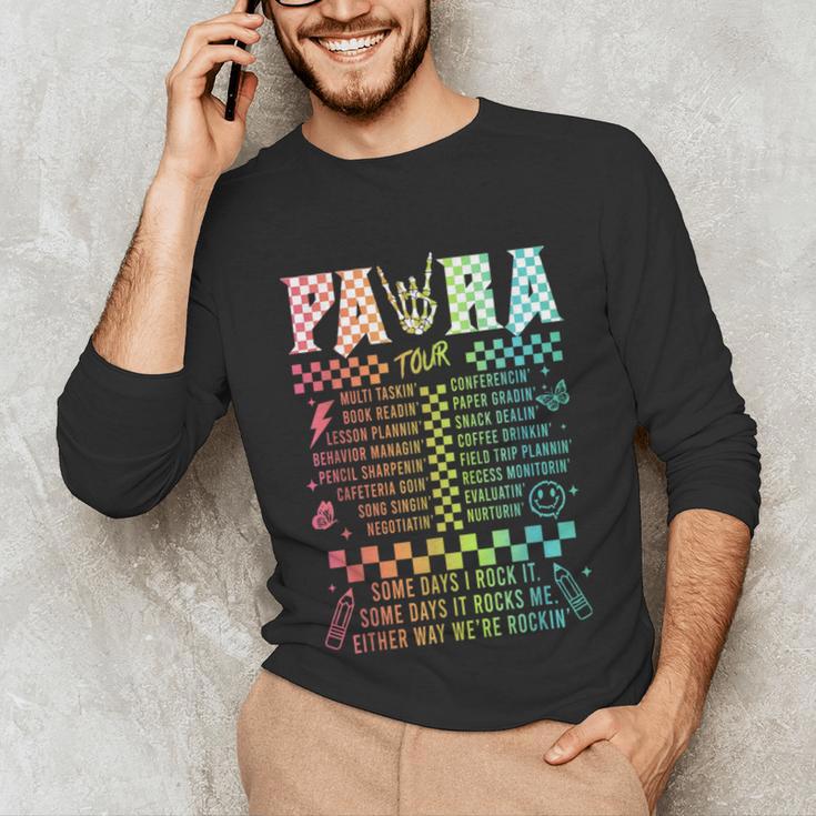 Para Tour Paraprofessional Squad Rock Teacher Back To School Unisex Long Sleeve T-Shirt, funny gift Para Tour Paraprofessional Squad Rock Teacher Back To School Unisex Long Sleeve T-Shirt, funny gift
