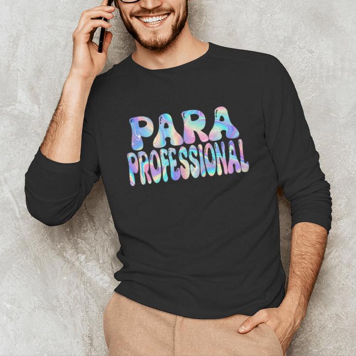 Paraprofessional Groovy Back To School Cute Teachers Women Unisex Long Sleeve T-Shirt, funny gift Paraprofessional Groovy Back To School Cute Teachers Women Unisex Long Sleeve T-Shirt, funny gift