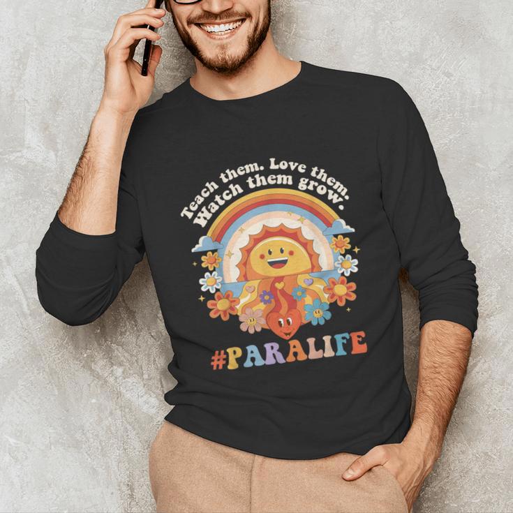 Paraprofessional Para Life Sun Flower Teacher Back To School Unisex Long Sleeve T-Shirt, funny gift