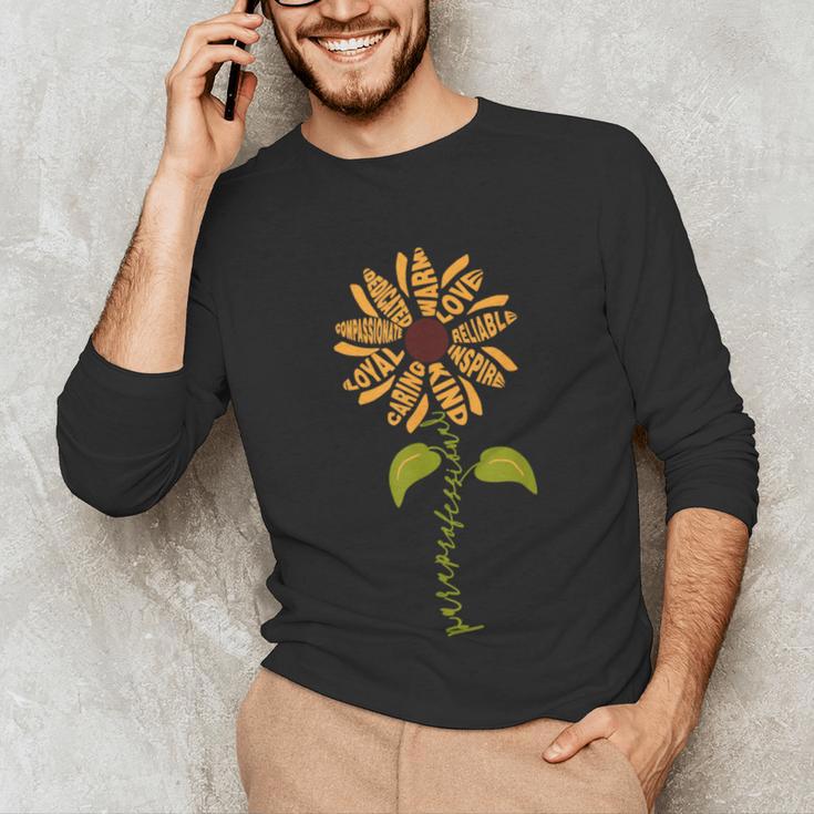 Paraprofessional Para Sunflower Teacher Back To School Unisex Long Sleeve T-Shirt, funny gift