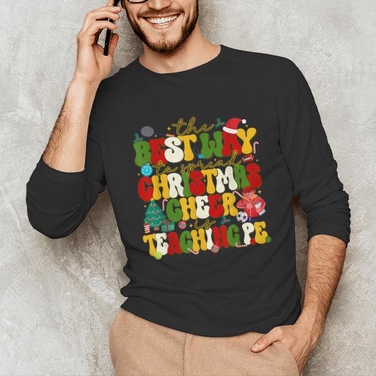 PE Teacher Christmas Holiday Unisex Long Sleeve T-Shirt, funny gift PE Teacher Christmas Holiday Unisex Long Sleeve T-Shirt, funny gift