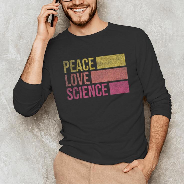 Peace Love Science Lovers Math Chemistry Teacher Unisex Long Sleeve T-Shirt, funny gift
