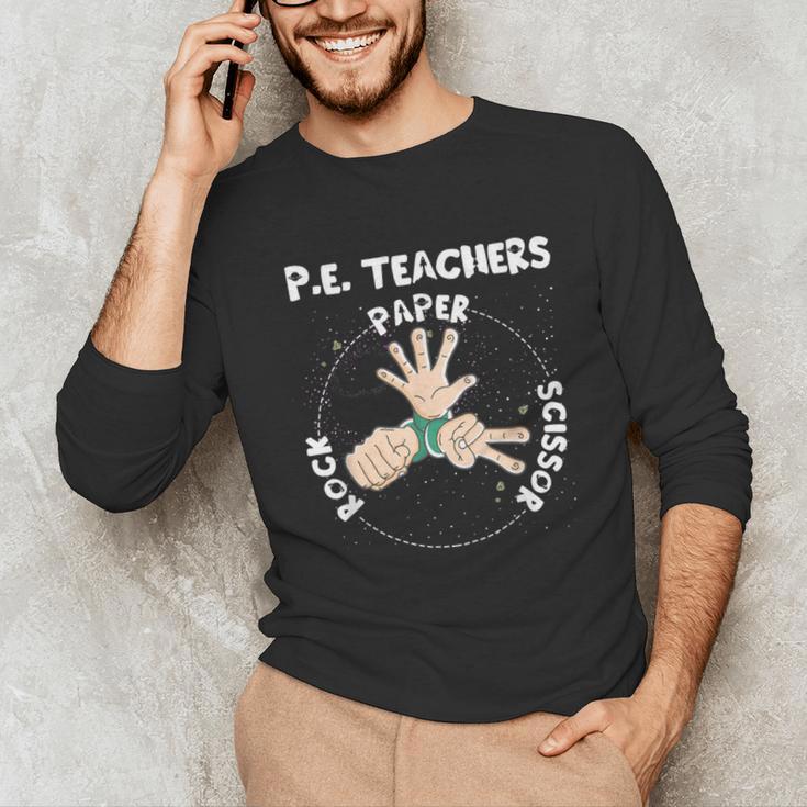 Physical Education PE Teacher Rock Paper Scissor Unisex Long Sleeve T-Shirt, funny gift Physical Education PE Teacher Rock Paper Scissor Unisex Long Sleeve T-Shirt, funny gift