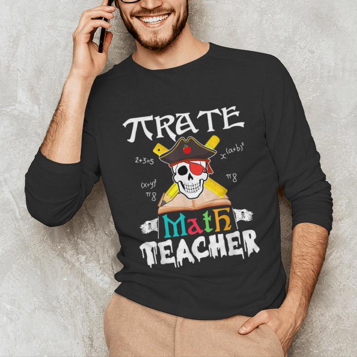 Pirate Math Teacher Skull Pirate Halloween Costume Unisex Long Sleeve T-Shirt, funny gift