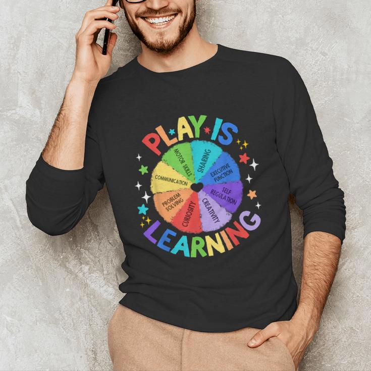 Play Is Learning Teacher Kindergarten For Men Women Kids Unisex Long Sleeve T-Shirt, funny gift Play Is Learning Teacher Kindergarten For Men Women Kids Unisex Long Sleeve T-Shirt, funny gift