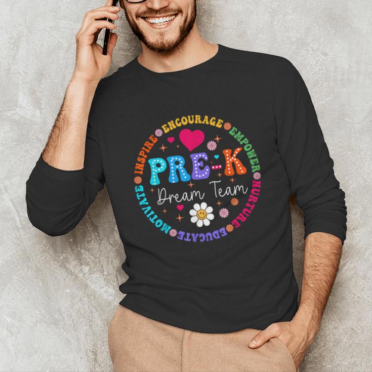 Pre K Dream Team Back To School Boys First Day Teacher Unisex Long Sleeve T-Shirt, funny gift Pre K Dream Team Back To School Boys First Day Teacher Unisex Long Sleeve T-Shirt, funny gift