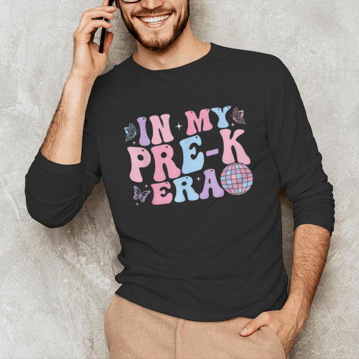 In My Pre K Era Groovy Back To School First Day Teacher Kids Unisex Long Sleeve T-Shirt, funny gift In My Pre K Era Groovy Back To School First Day Teacher Kids Unisex Long Sleeve T-Shirt, funny gift