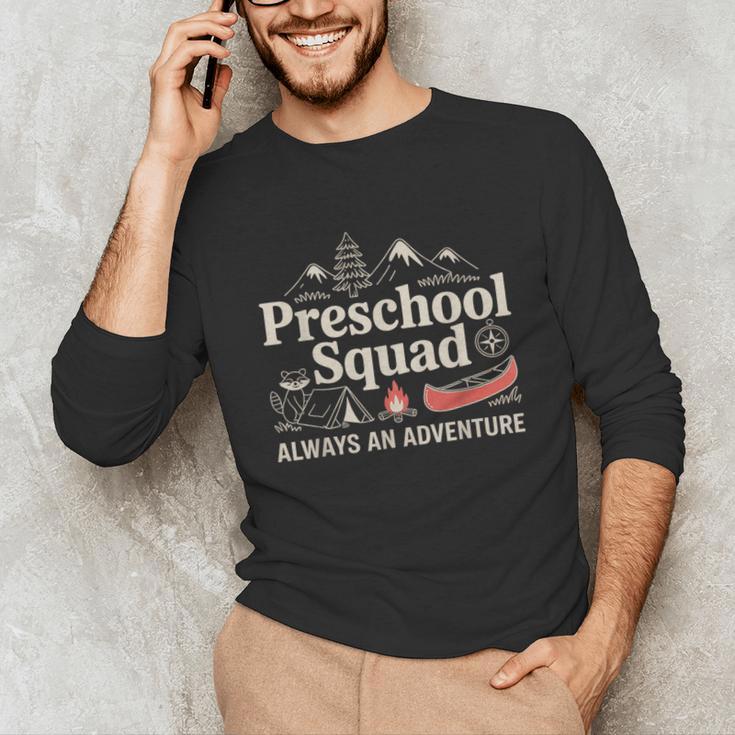 Pre-K Squad Adventure Camping Preschool Teacher Boy Girl Kid Unisex Long Sleeve T-Shirt, funny gift Pre-K Squad Adventure Camping Preschool Teacher Boy Girl Kid Unisex Long Sleeve T-Shirt, funny gift