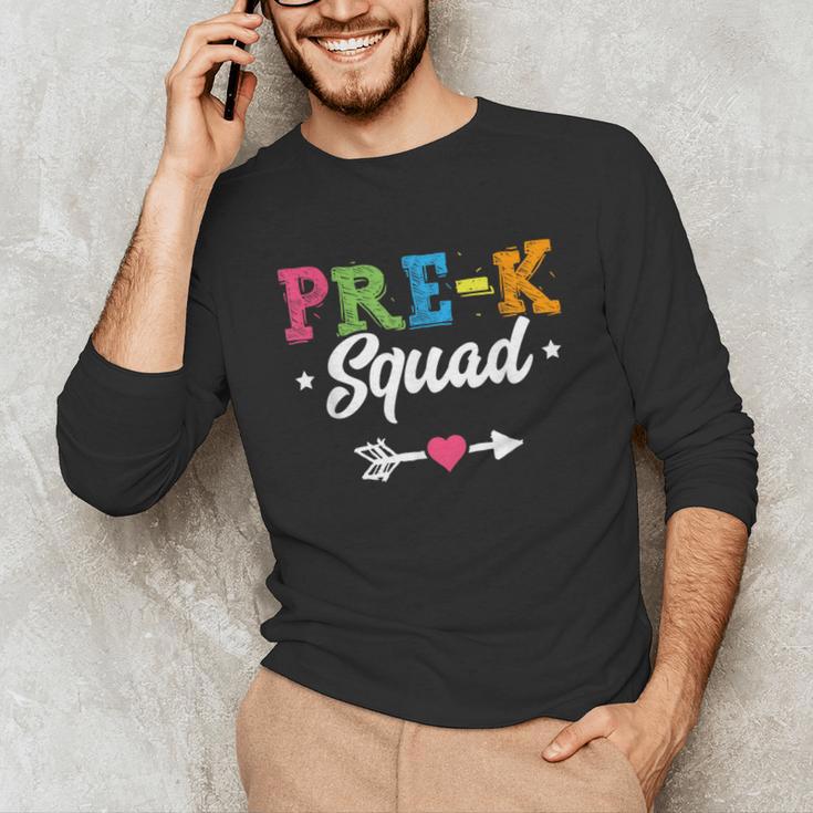 Pre-K Squad Teacher Student Kids Preschool Back To School Unisex Long Sleeve T-Shirt, funny gift Pre-K Squad Teacher Student Kids Preschool Back To School Unisex Long Sleeve T-Shirt, funny gift