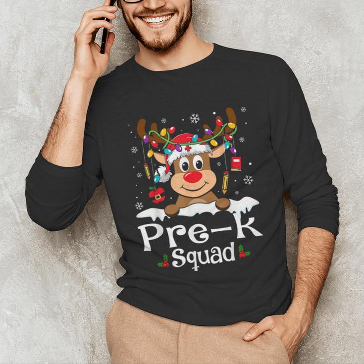Pre-k Teacher Squad Reindeer Teacher Christmas Unisex Long Sleeve T-Shirt, funny gift