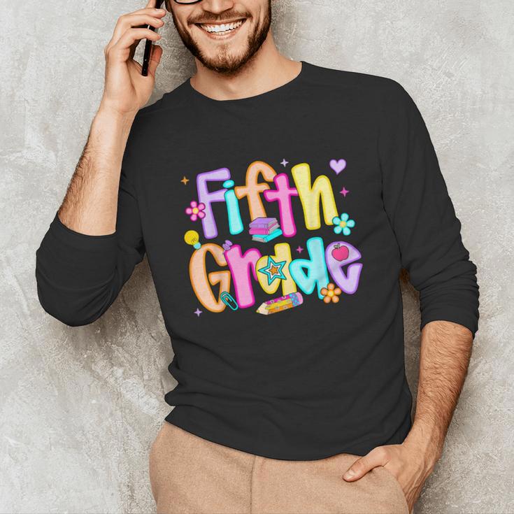 Preppy Fifth Grade Back To School 5th Grade Teacher Girl Boy Unisex Long Sleeve T-Shirt, funny gift Preppy Fifth Grade Back To School 5th Grade Teacher Girl Boy Unisex Long Sleeve T-Shirt, funny gift