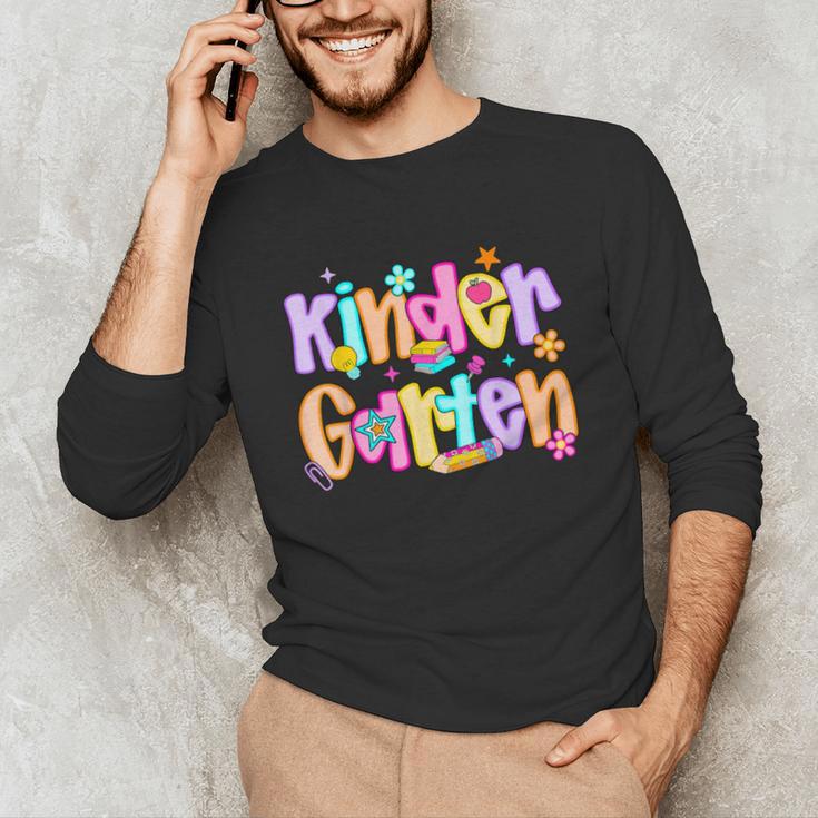 Preppy Kindergarten First Day Of School Teachers Girls Boys Unisex Long Sleeve T-Shirt, funny gift Preppy Kindergarten First Day Of School Teachers Girls Boys Unisex Long Sleeve T-Shirt, funny gift