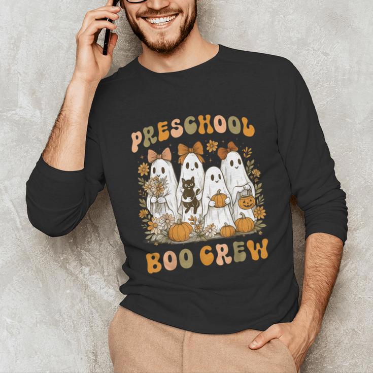 Preschool Boo Crew Teacher Kids Halloween Ghost Cat Pumpkin Unisex Long Sleeve T-Shirt, funny gift Preschool Boo Crew Teacher Kids Halloween Ghost Cat Pumpkin Unisex Long Sleeve T-Shirt, funny gift