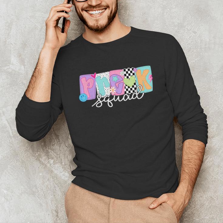 Preschool Squad Team Pre-K Crew Back To School Teacher Unisex Long Sleeve T-Shirt, funny gift Preschool Squad Team Pre-K Crew Back To School Teacher Unisex Long Sleeve T-Shirt, funny gift