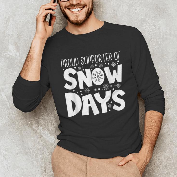 Proud Supporter Of Snow Days Teacher Christmas Men Women Unisex Long Sleeve T-Shirt, funny gift