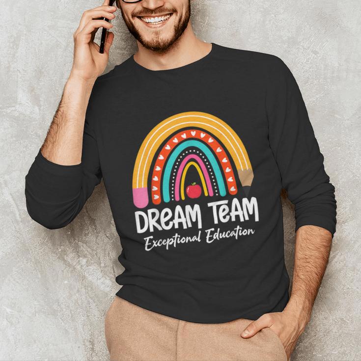Rainbow Pencil Dream Exceptional Education Team SPED Teacher Unisex Long Sleeve T-Shirt, funny gift Rainbow Pencil Dream Exceptional Education Team SPED Teacher Unisex Long Sleeve T-Shirt, funny gift