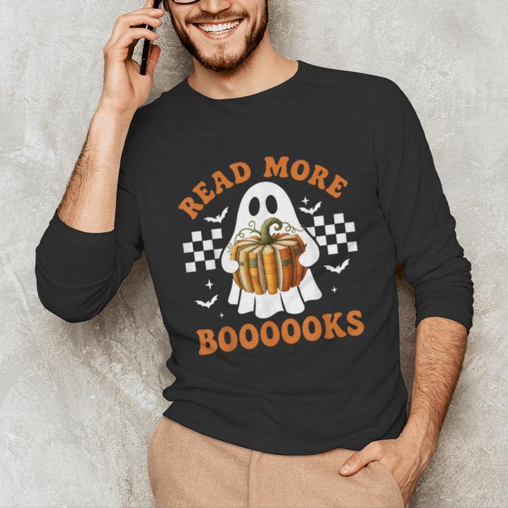 Read More Books Halloween Retro Pumpkin Reading Fall Teacher Unisex Long Sleeve T-Shirt, funny gift