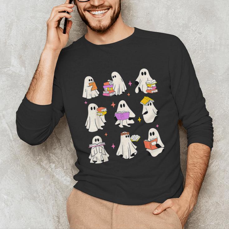 Read More Books Spooky Teacher Halloween Ghost Reading Book Unisex Long Sleeve T-Shirt, funny gift