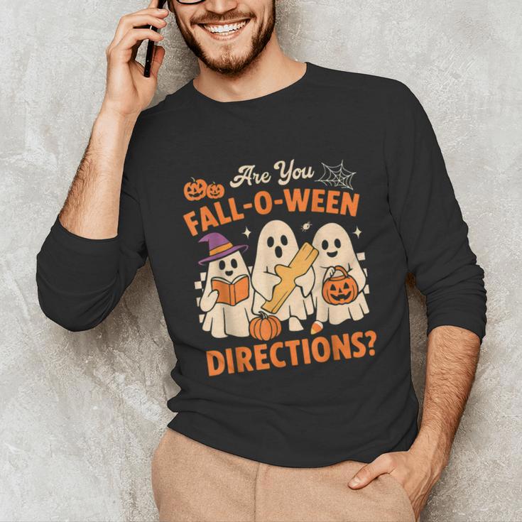 Retro Are You Fall O Ween Directions Ghost Teacher Spooky Unisex Long Sleeve T-Shirt, funny gift Retro Are You Fall O Ween Directions Ghost Teacher Spooky Unisex Long Sleeve T-Shirt, funny gift