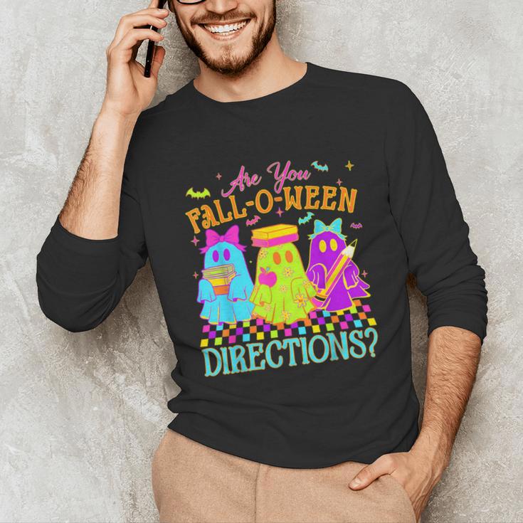 Retro Are You Falloween Direction Teacher Spooky Halloween Unisex Long Sleeve T-Shirt, funny gift Retro Are You Falloween Direction Teacher Spooky Halloween Unisex Long Sleeve T-Shirt, funny gift