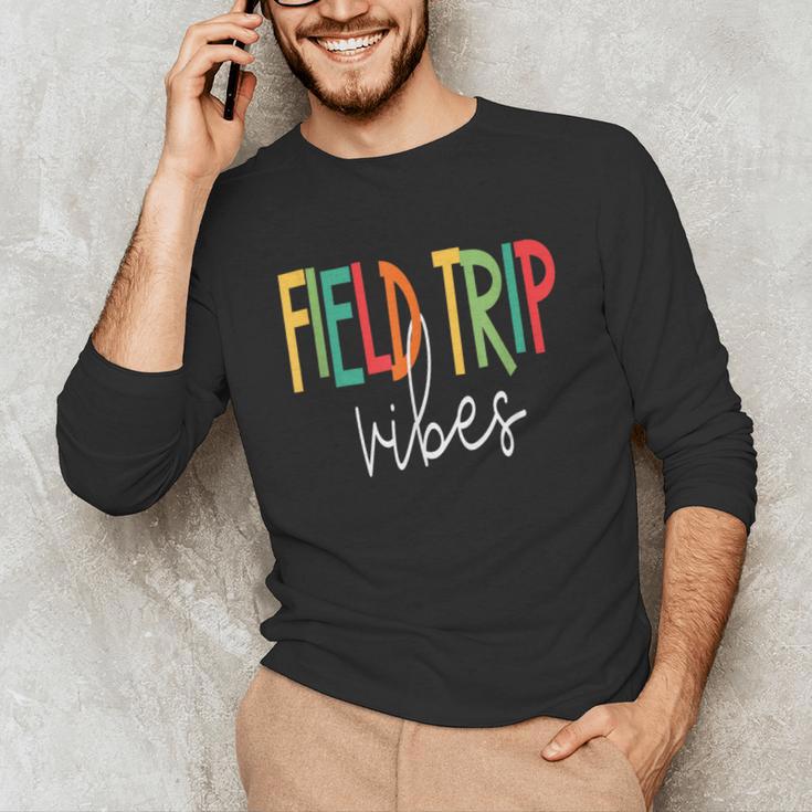 Retro Field Trip Vibes Vintage Field Trip Vibes Teacher Kids Unisex Long Sleeve T-Shirt, funny gift