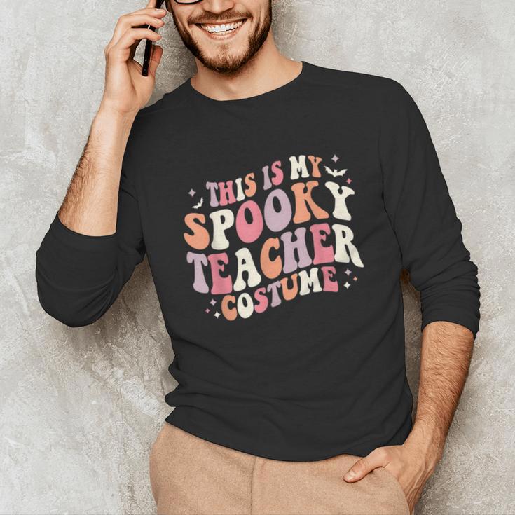 Retro Halloween This Is My Spooky School Teacher Costume Unisex Long Sleeve T-Shirt, funny gift Retro Halloween This Is My Spooky School Teacher Costume Unisex Long Sleeve T-Shirt, funny gift