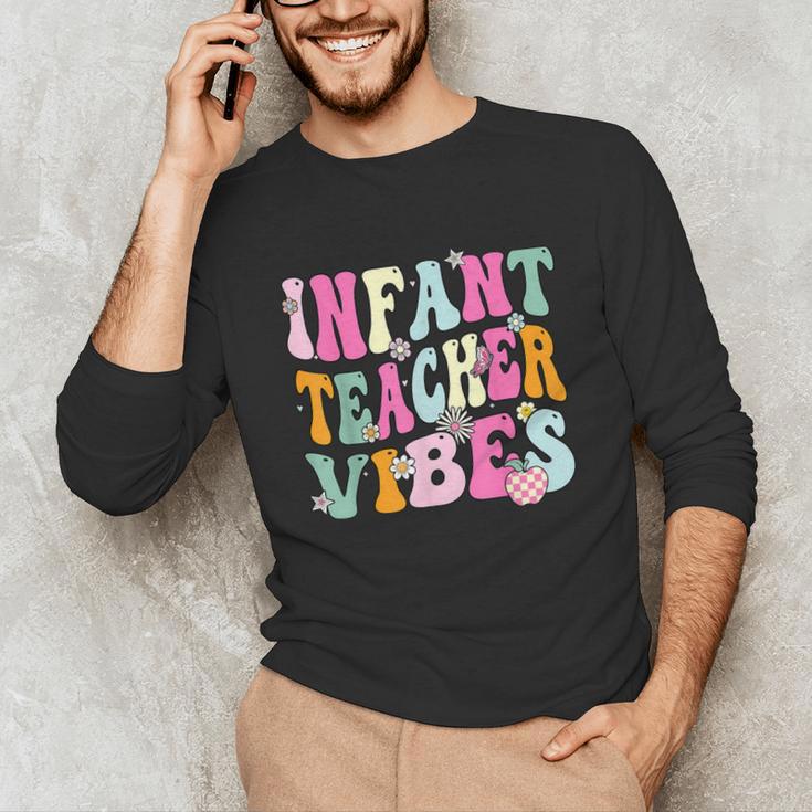 Retro Infant Teacher Vibes Women Daycare Teacher Unisex Long Sleeve T-Shirt, funny gift Retro Infant Teacher Vibes Women Daycare Teacher Unisex Long Sleeve T-Shirt, funny gift